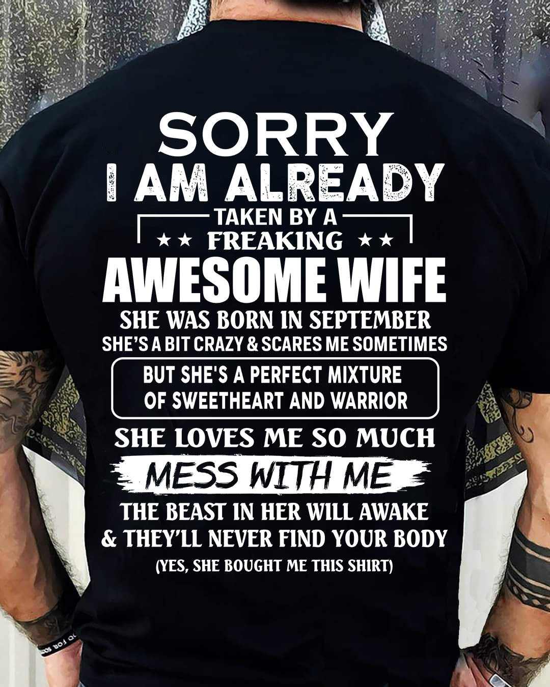 Wife Septembre - Perfect gift for husband From Wife - TIEN09 (SKU68-86-09)