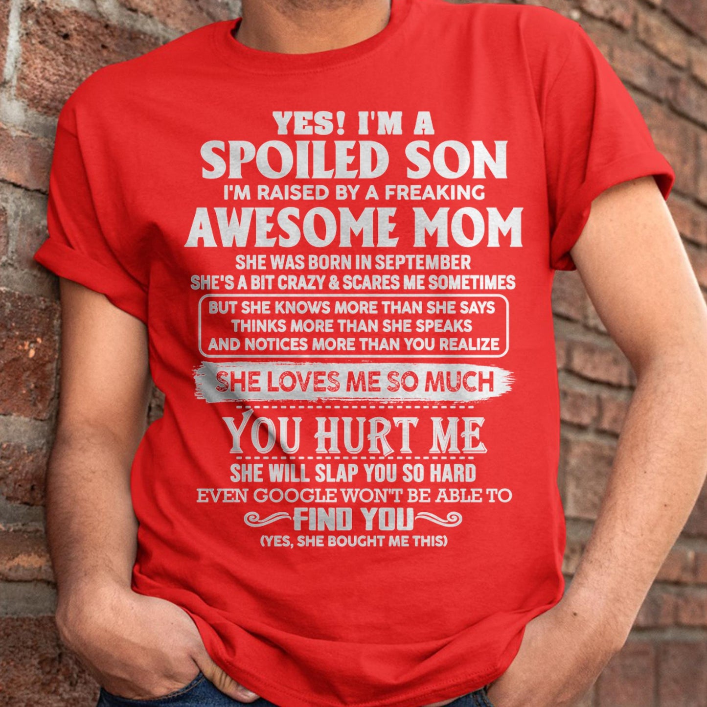 September - Awesome Mom - Perfect Gift For Son From Mom - TIEN09 (SKU05-47-09)