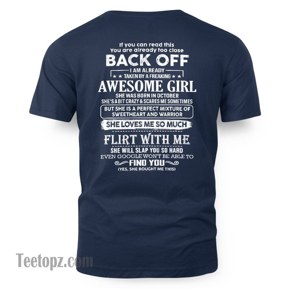 October – Awesome Girlfriend Born In October – Special gift for your Boyfriend – From Wife DOAN10 (SKU06-25-10)