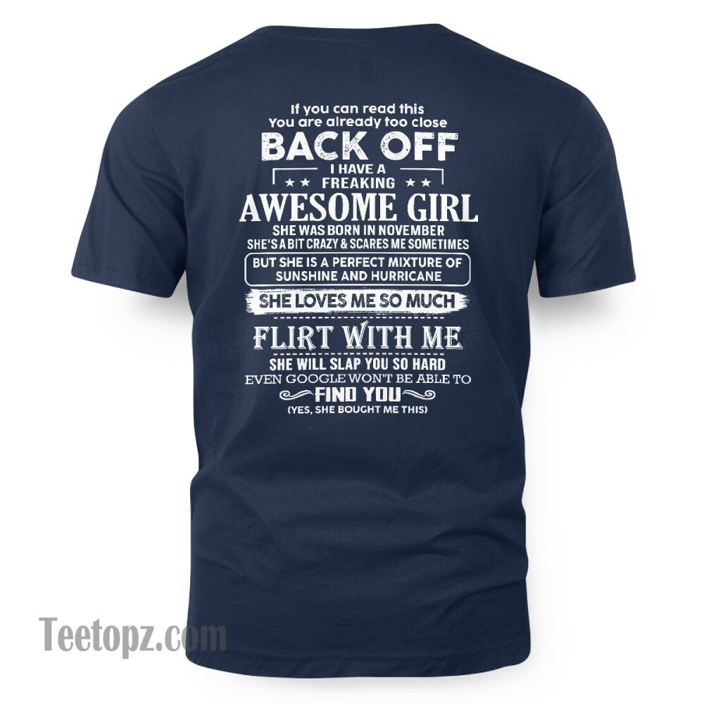 November – Awesome Girlfriend Born In November – Special gift for your Boyfriend – From Wife DOAN11 (SKU06-17-11)