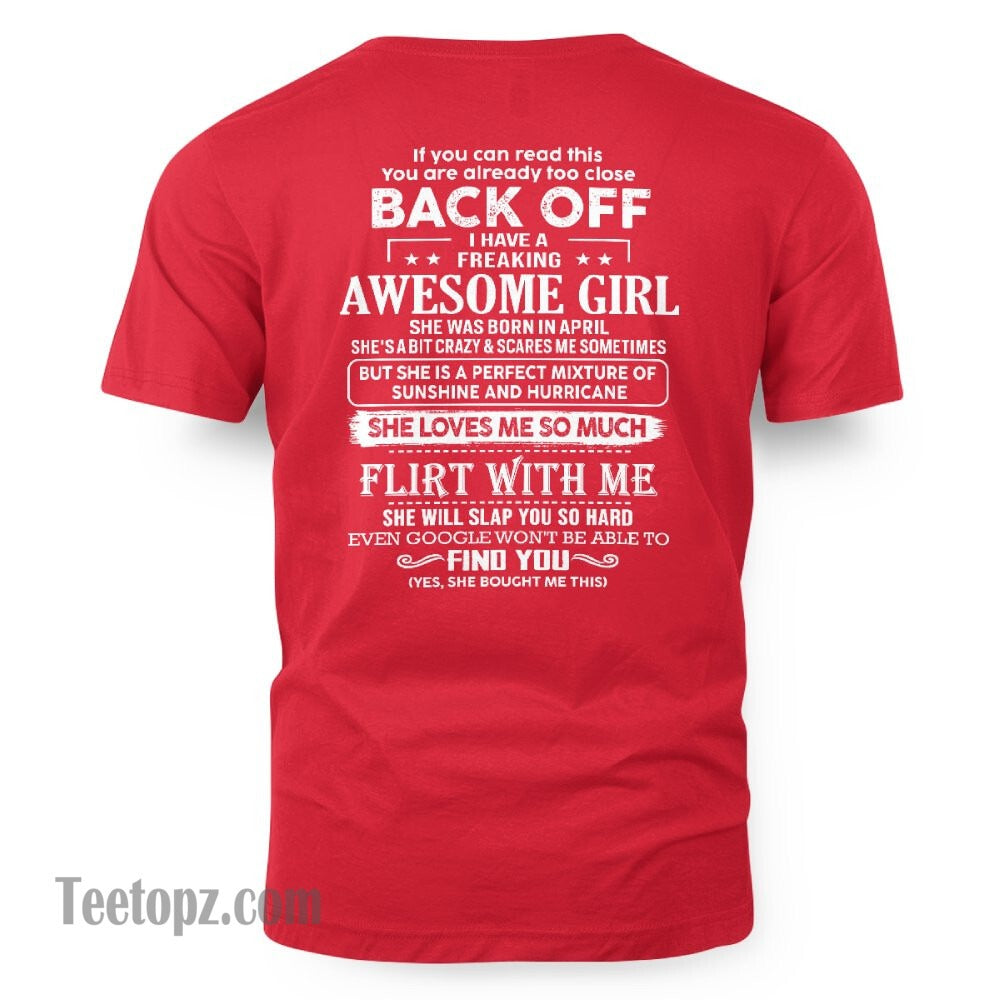April – Awesome Girlfriend Born In April – Special gift for your Boyfriend – From Wife DOAN04 (SKU06-17-04)