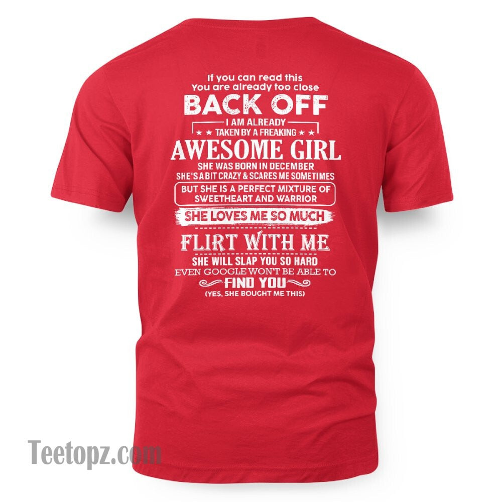 December – Awesome Girlfriend Born In December – Special gift for your Boyfriend – From Wife DOAN12 (SKU06-25-12)