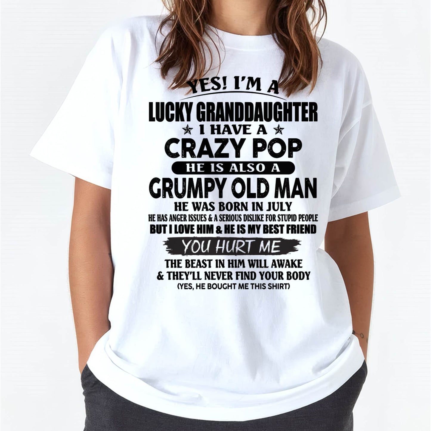 JULY - LUCKY GRANDDAUGHTER OF CRAZY POP - PERFECT GIFT FOR YOUR GRANDDAUGHTER FROM POP - TIEN07 (SKU12-39-07)