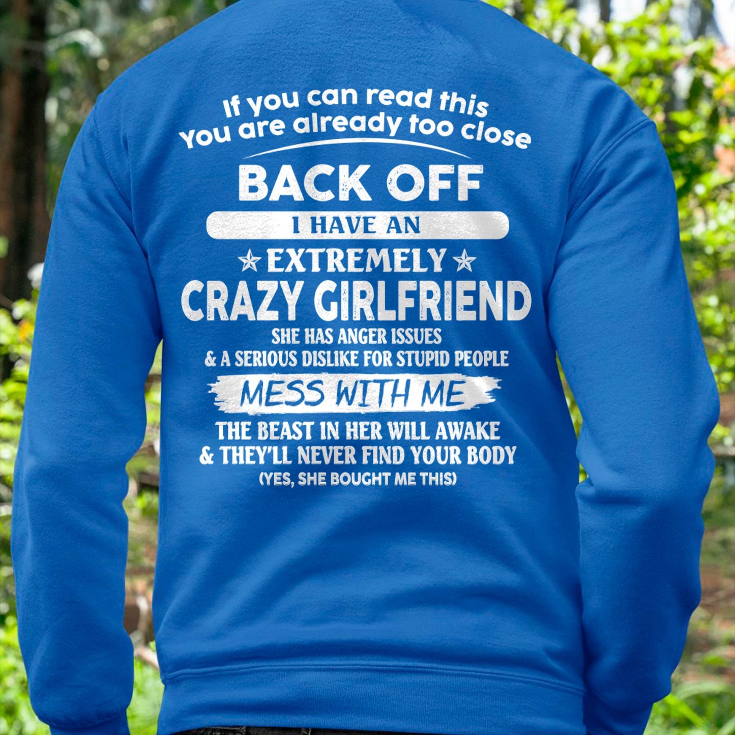 If You Can Read This You Are Already Too Close - Gift For Your Boyfriend, Husband From Wife - DOAN00 (SKU07-175-00)