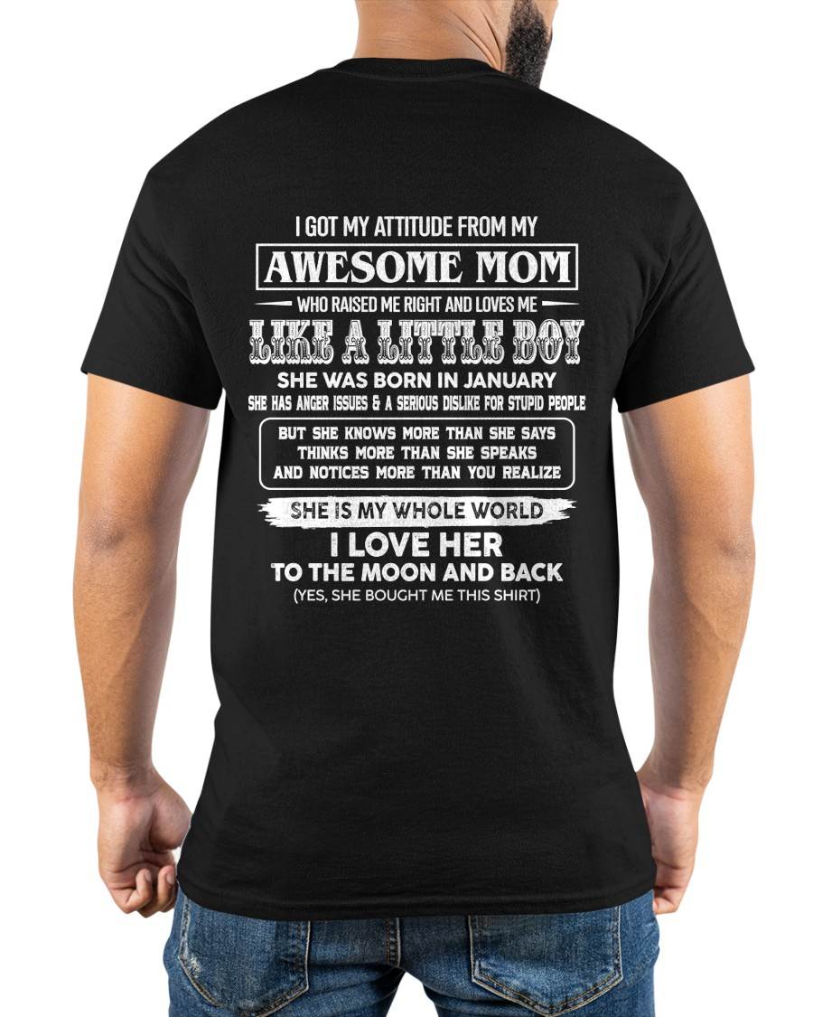 T - Shirt From Mom to Son – "I LOVE MY MOM TO THE MOON AND THE BACK" – TIEN01 (SKU2605-32-01)