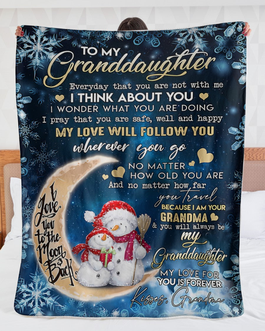 Special Gift For Your Granddaughter Blanket - From Grandma (SKUB11-06)