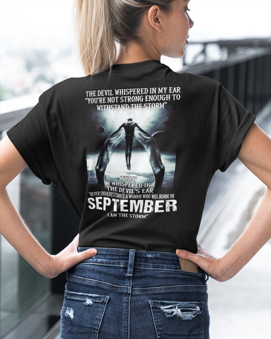 September - The Devil Whispered In My Ear - T-Shirt For Woman - DOAN09 (SKU-CHAUU-09)