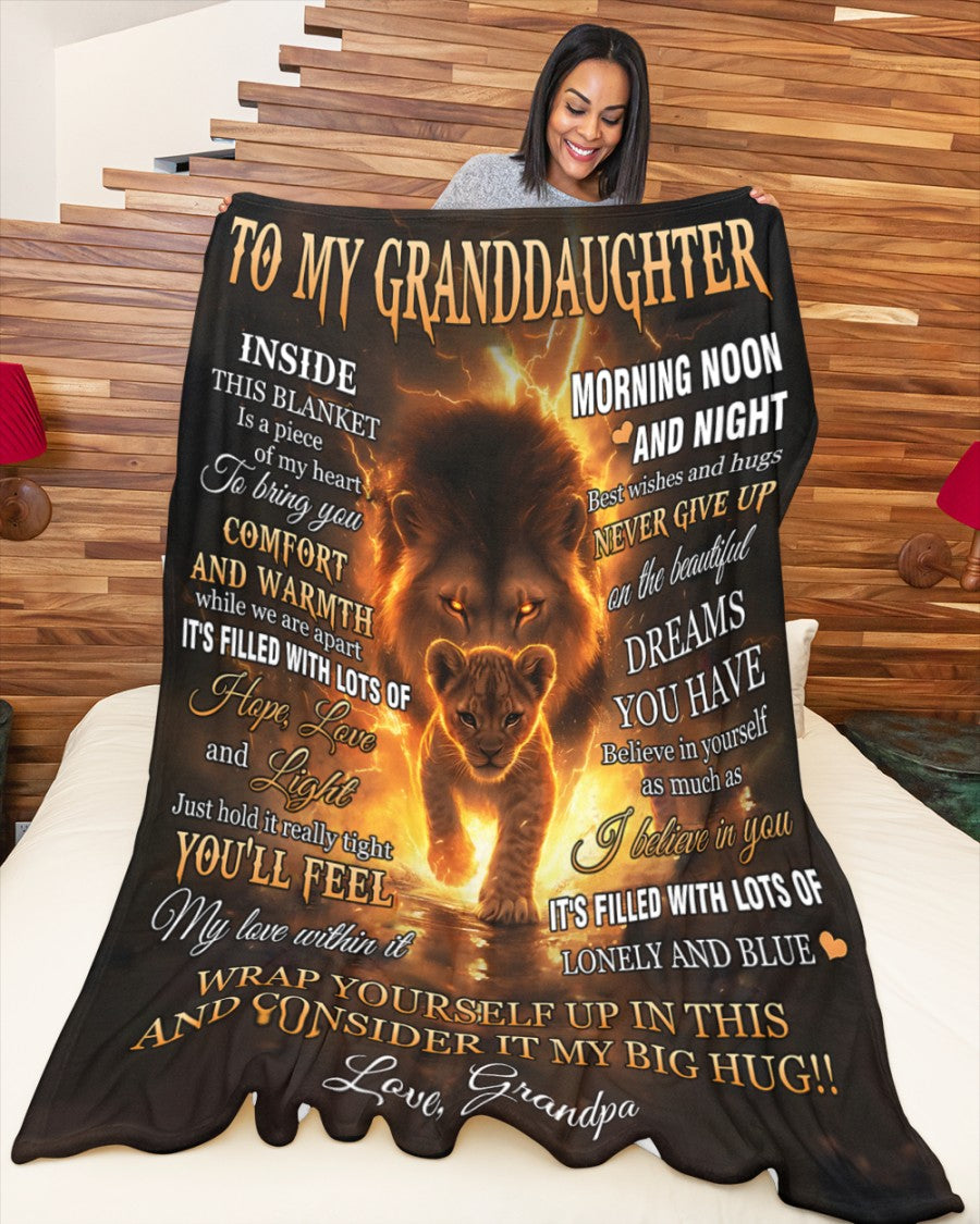 Special Gift For Your Granddaughter Blanket - From Grandpa (SKUB12-87)