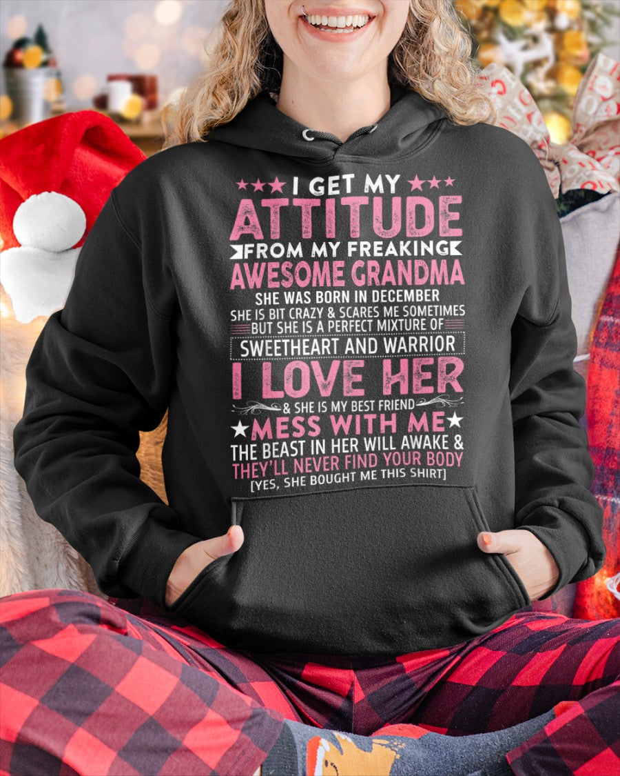 I GET MY ATTITUDE FROM MY GRANDMA DECEMBER EDITION – FROM GRANDMA TO GRANDDAUGHTER TIEN12 (SKU07-163-12)