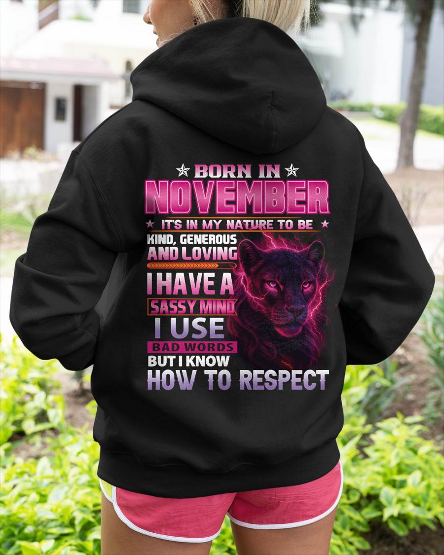 Born In November – T-Shirt For Woman – DOAN11 (SKU09-24-11)