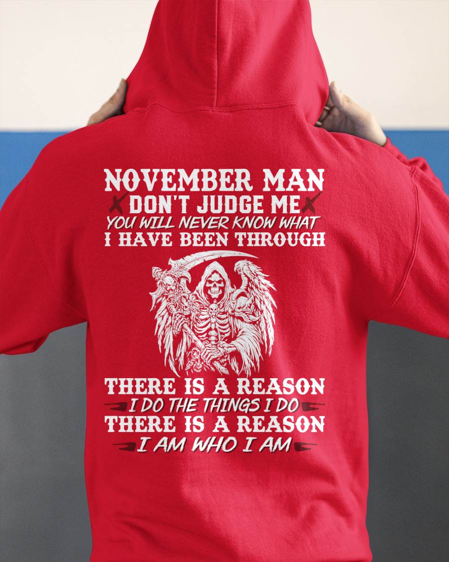 November Man Don't Judge Me – T-Shirt For Man – DOAN11 (SKU10-49-11)