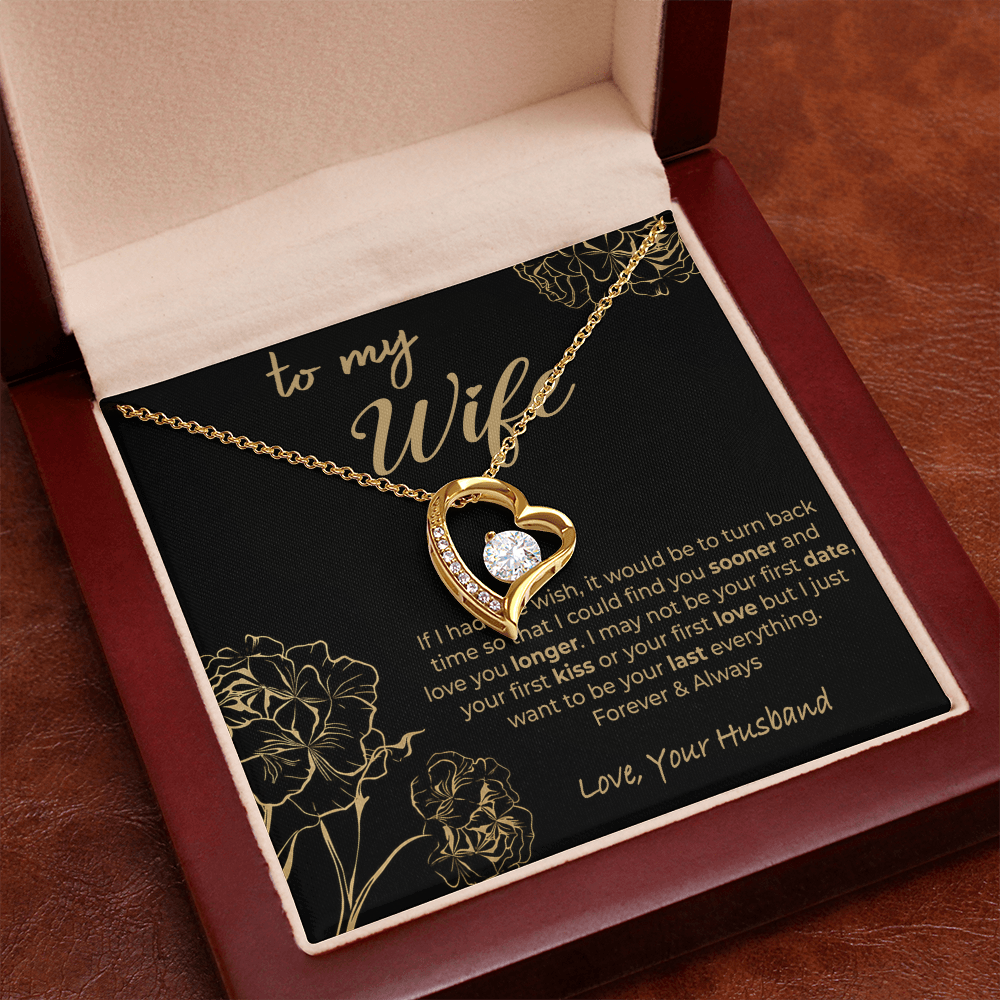 To My Wife "Forever & Always Love" - Gift From Husband - Forever Love Necklace - (SKU2606-328)