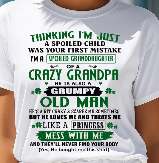 SPOILED GRANDDAUGHTER - GIFT FROM GRANDPA - TIEN00 (SKU2602-118-00)