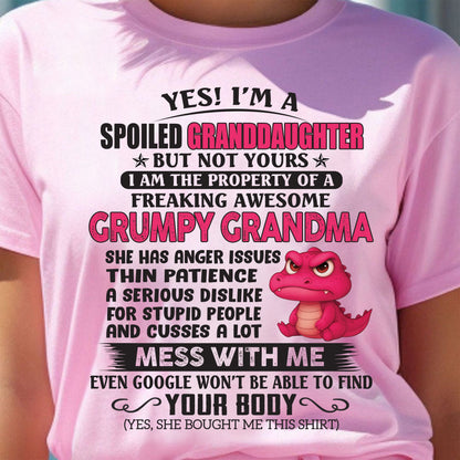 YES, I'M A SPOILED GRANDDAUGHTER - GIFT FROM GRANDMA - TIEN00 (SKU09-96-00)