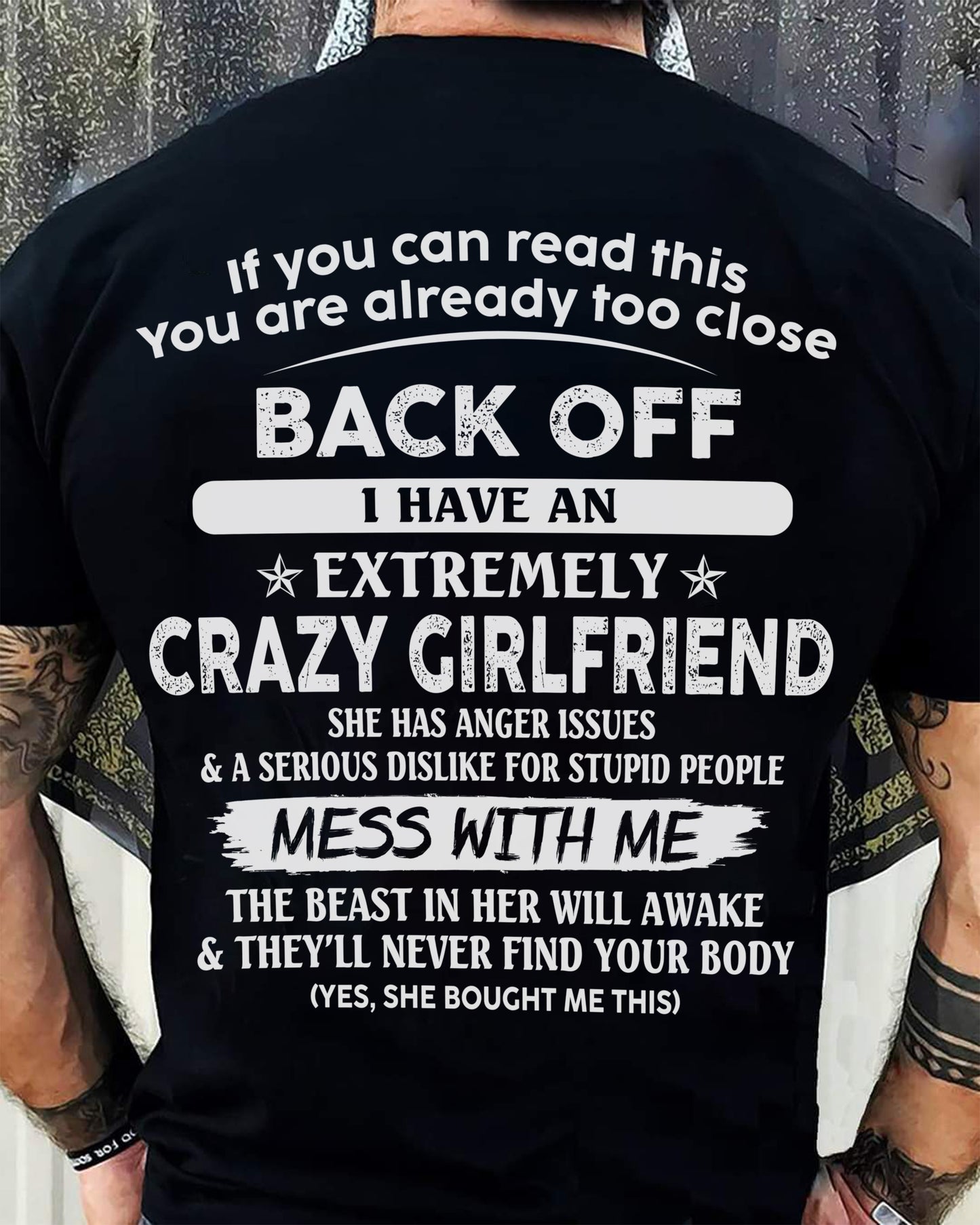 If You Can Read This You Are Already Too Close - Gift For Your Boyfriend, Husband From Wife - DOAN00 (SKU07-175-00)