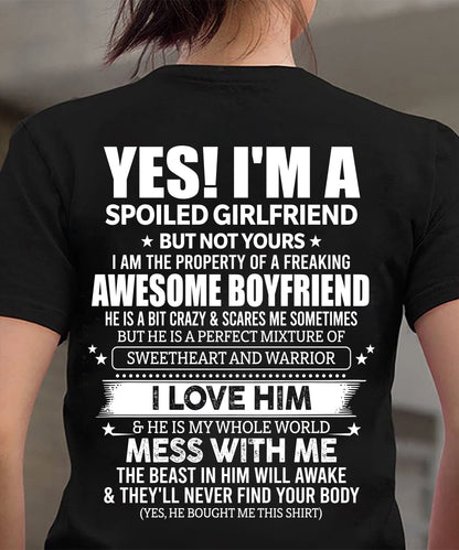 YES! I'M A SPOILED GIRLFRIEND - GIFT FROM BOYFRIEND/HUSBAND - tien00 (SKU2606-265-00)