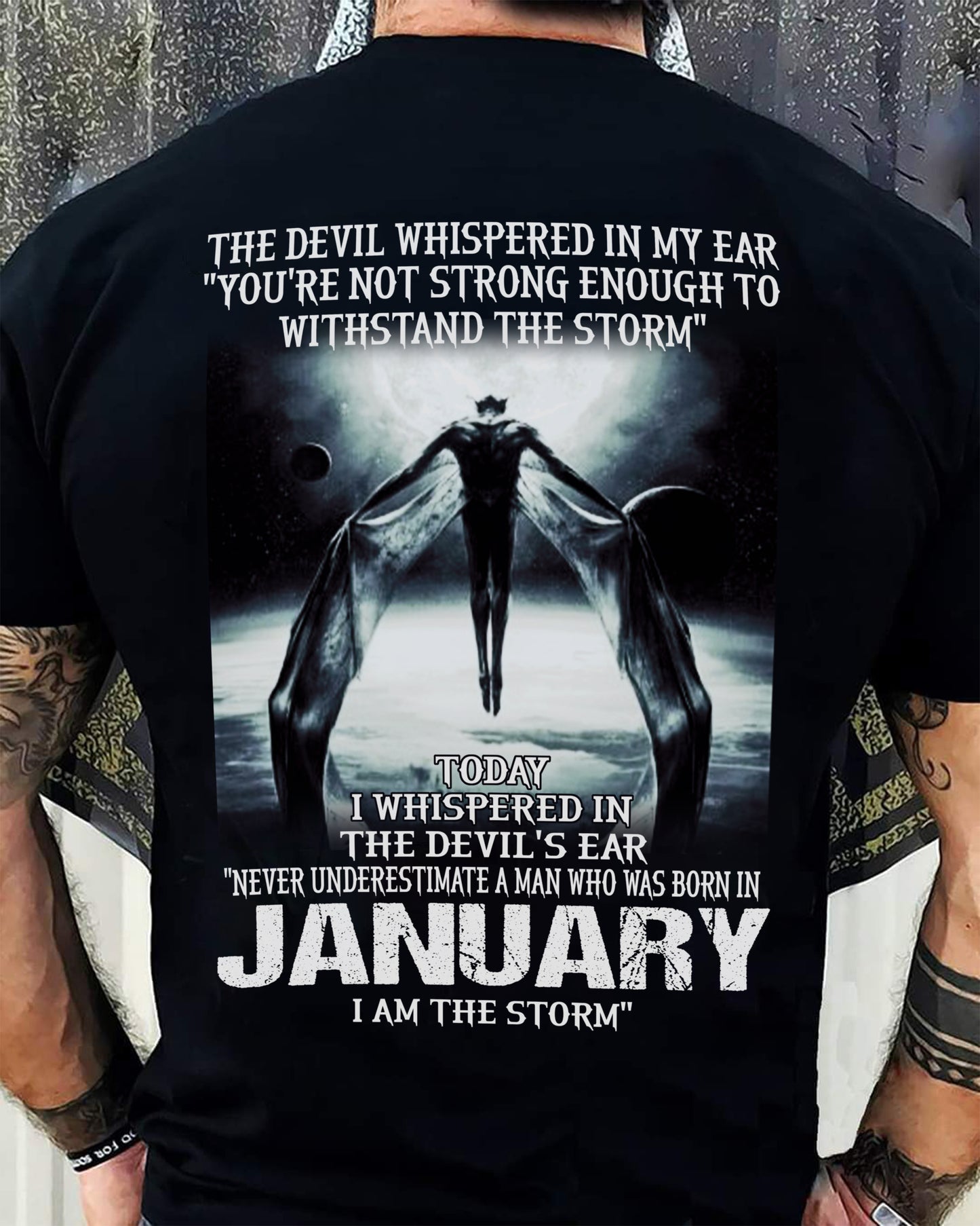 JANUARY - THE DEVIL WHISPERED IN MY EAR - T-SHIRT FOR MAN - DOAN01 (SKU08-35-01)