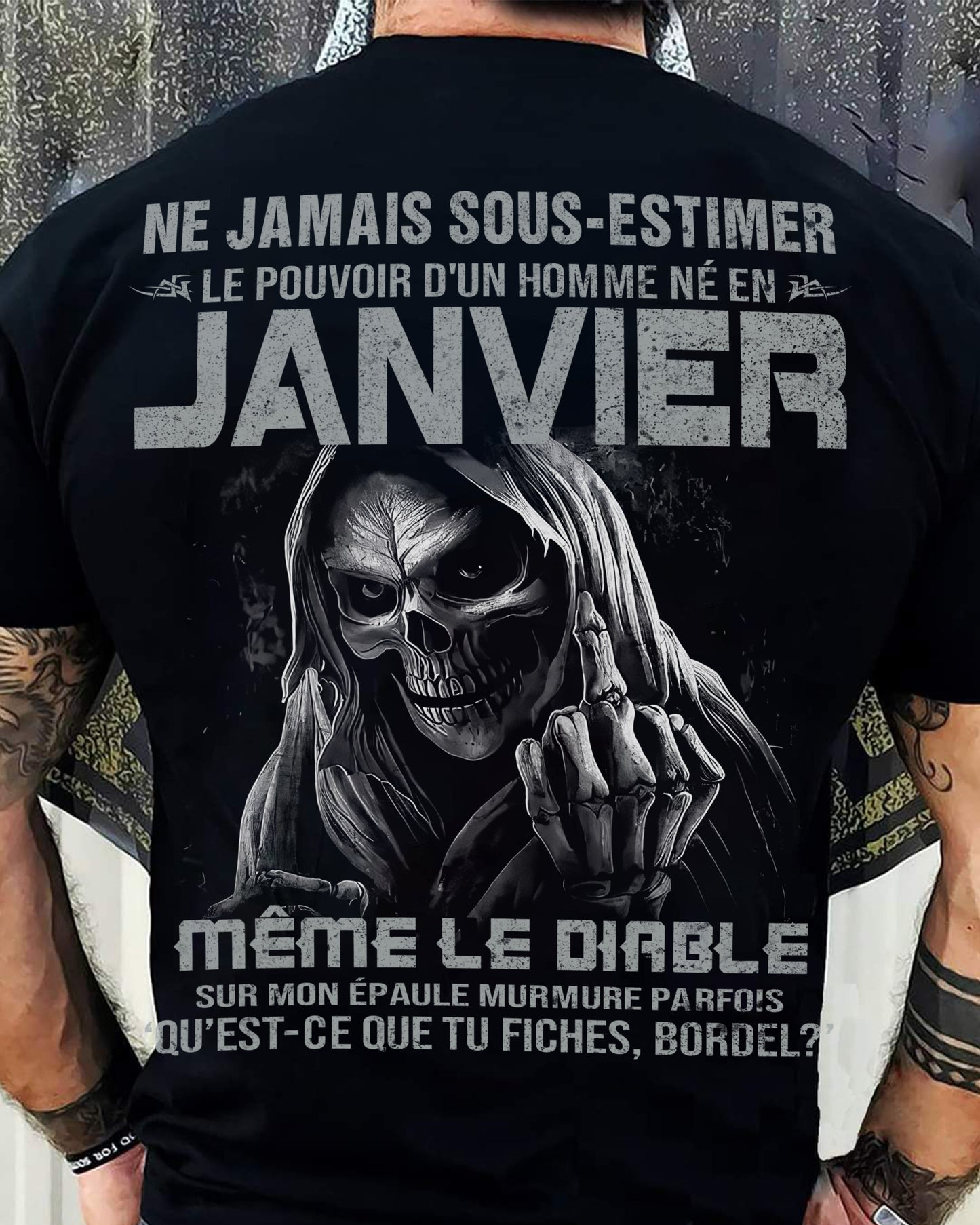 LE POUVOIR D’UN HOMME NÉ EN – T-SHIRT POUR HOMME – DOAN01 (SKU08-61-01)