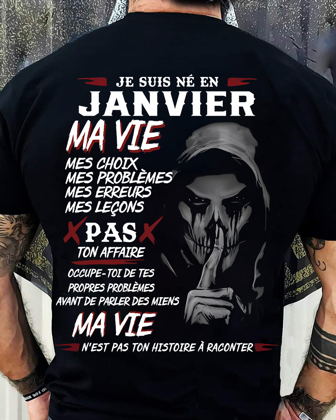 MA VIE – T-shirt pour homme – DOAN01 (SKU12-269-01)