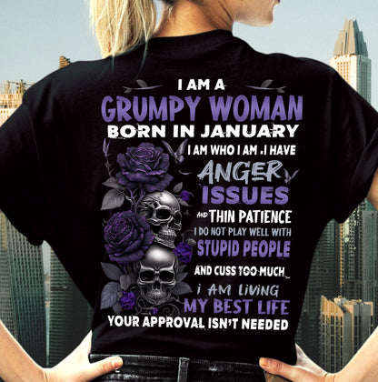 I Am A Grumpy Woman – T-Shirt For Woman – DOAN01 (SKU10-08-01)