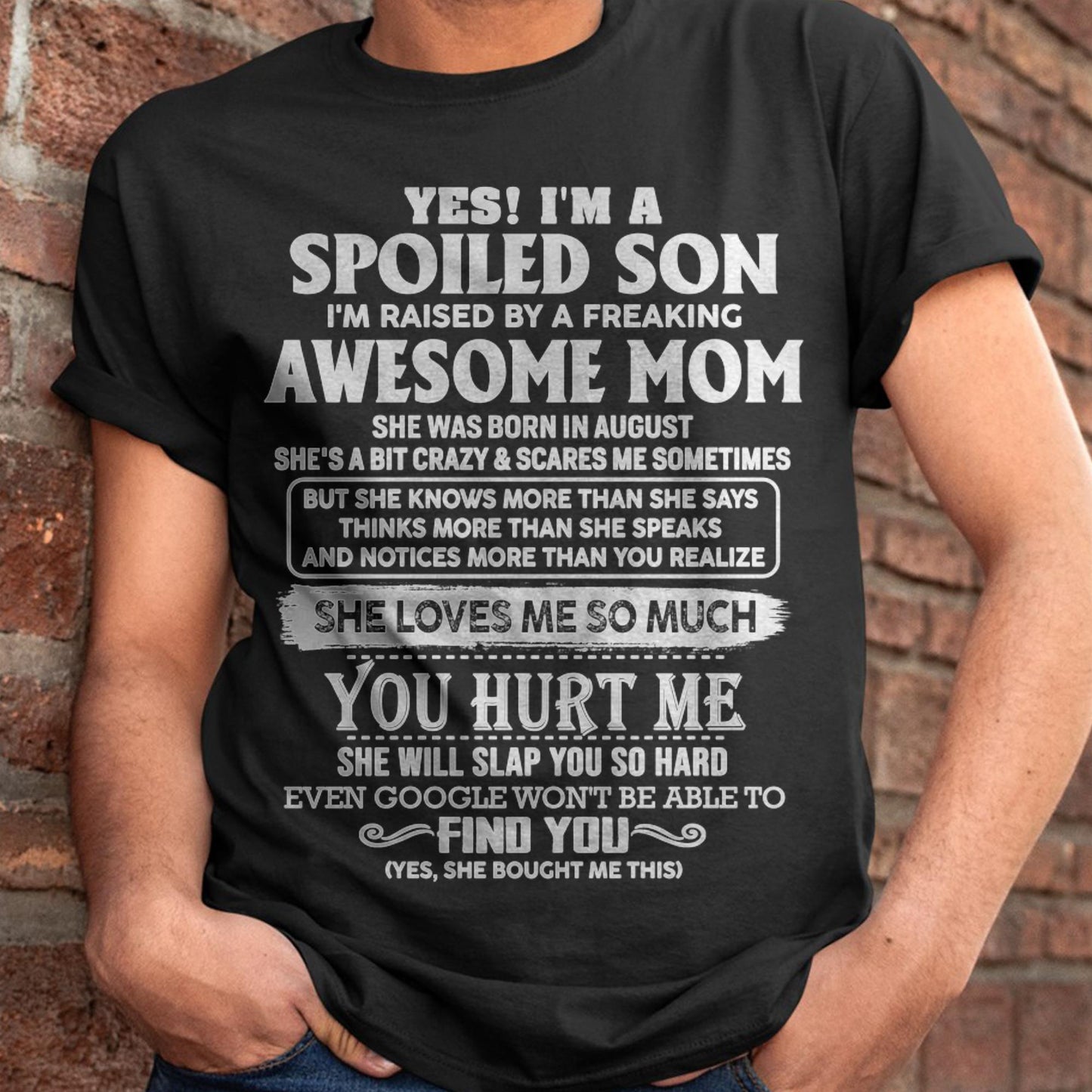 August - Awesome Mom - Perfect Gift For Son From Mom - TIEN08 (SKU05-47-08)