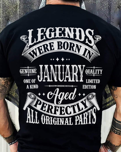 LEGENDS WERE BORN IN JANUARY - T-SHIRT FOR MAN - DOAN01 (SKU08-37-01)