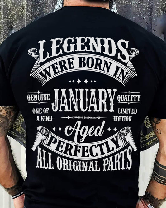 LEGENDS WERE BORN IN JANUARY - T-SHIRT FOR MAN - DOAN01 (SKU08-37-01)