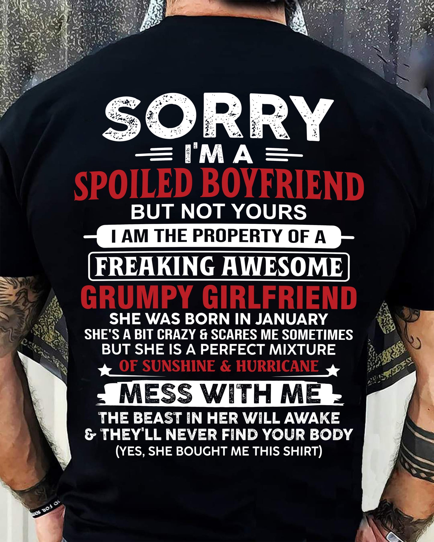 January - Spoiled Boyfriend - Perfect Gift From Girlfriend - TIEN01 (SKU11-18-01)