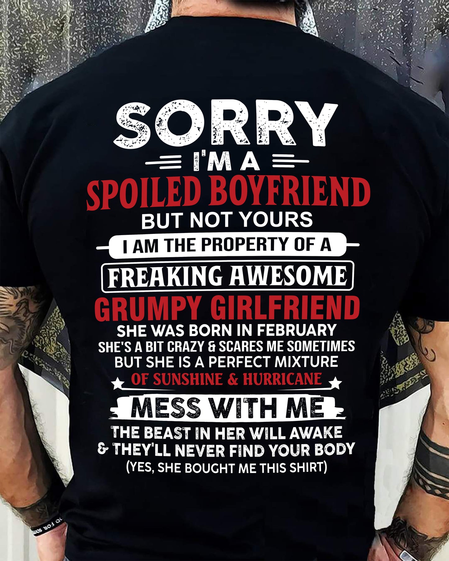 February - Spoiled Boyfriend - Perfect Gift From Girlfriend - TIEN02 (SKU11-18-02)