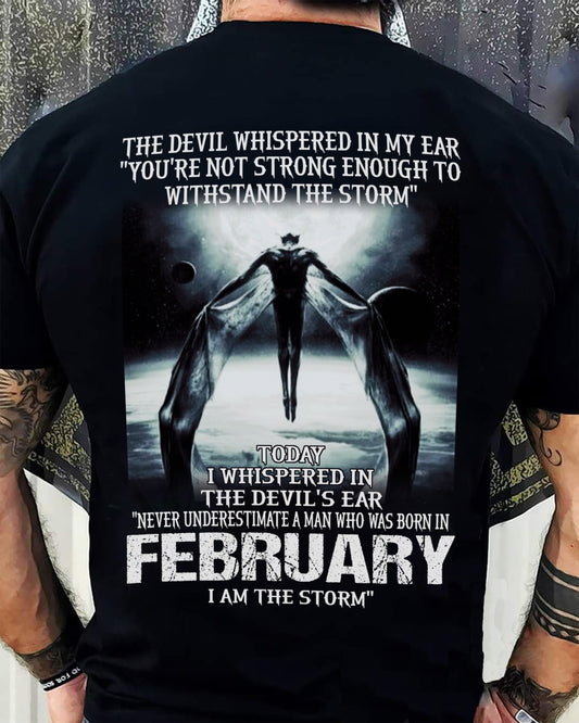 FEBRUARY - THE DEVIL WHISPERED IN MY EAR - T-SHIRT FOR MAN - DOAN02 (SKU08-35-02)