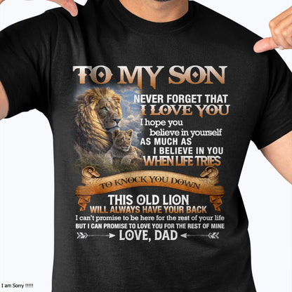 To My Son T-Shirt – Gift From Dad / Man - TIEN00 (SKU12-76)