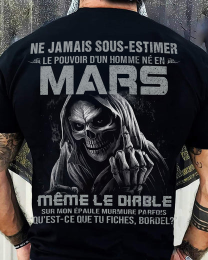 LE POUVOIR D’UN HOMME NÉ EN – T-SHIRT POUR HOMME – DOAN03 (SKU08-61-03)