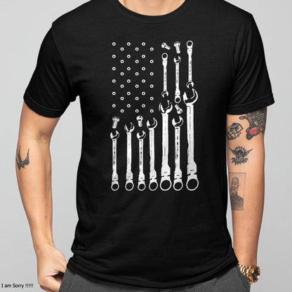 Mechanic Flag American Patriotic Flag Car Mechanic USA Flag T-Shirt - Gift For Mechanic - DOAN (SKUM08-D09)