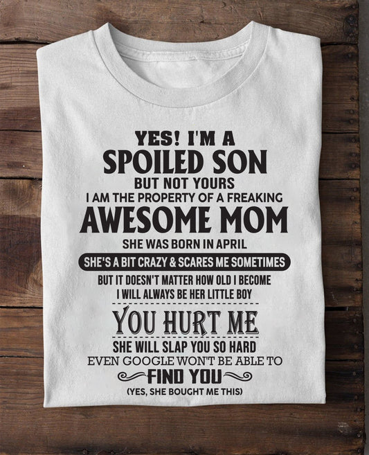 April - Awesome Mom - Perfect gift for son From Mom - TIEN04 (SKU-MS01-04)