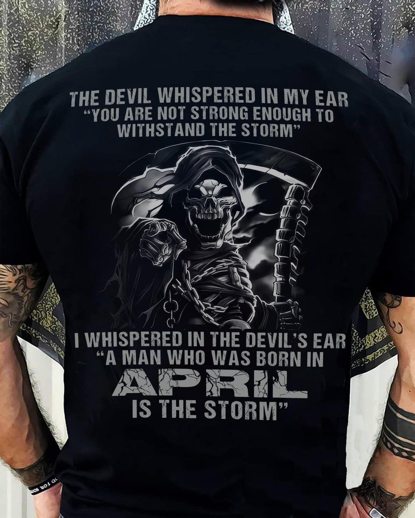 April - The Devil Whispered In My Ear - T-Shirt For Man - DOAN04 (SKU08-87-04)