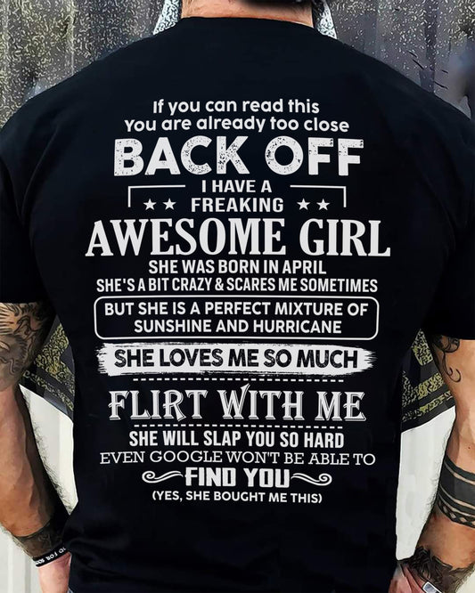 April – Awesome Girlfriend Born In April – Special gift for your Boyfriend – From Wife DOAN04 (SKU06-17-04)