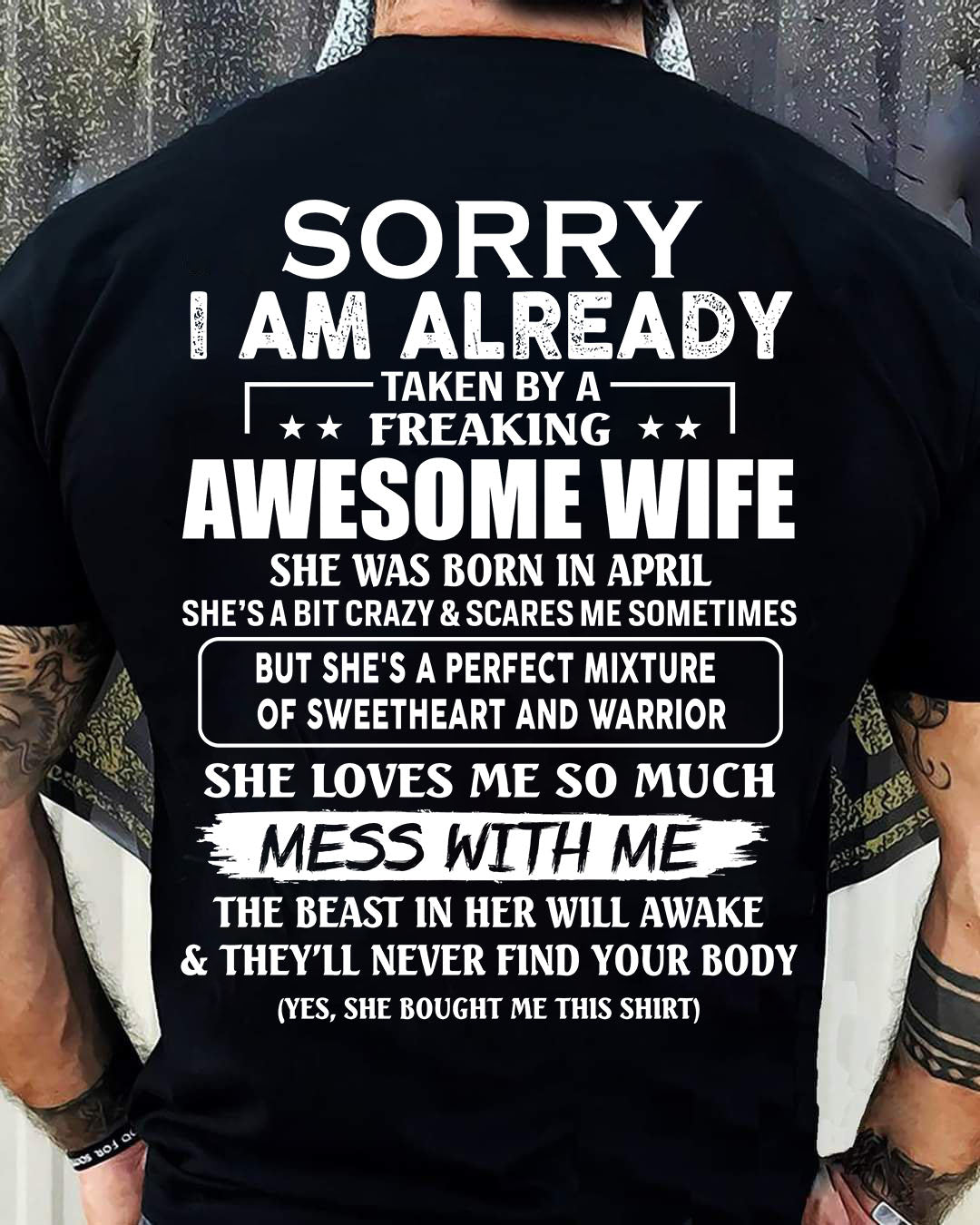 Wife Aril - Perfect gift for husband From Wife - TIEN04 (SKU68-86-04)