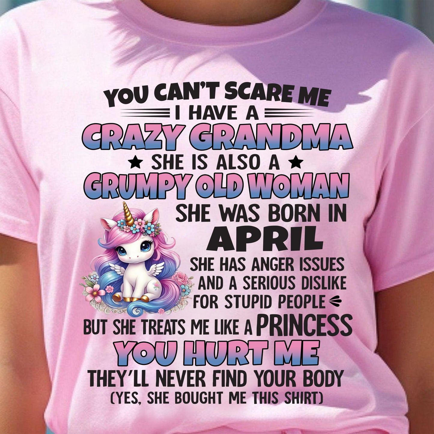 You Can’t Scare Me I Have A Crazy Grandma - Gift For Grandson And Granddaughter From Grandma - DOAN04 (SKU09-106-04)
