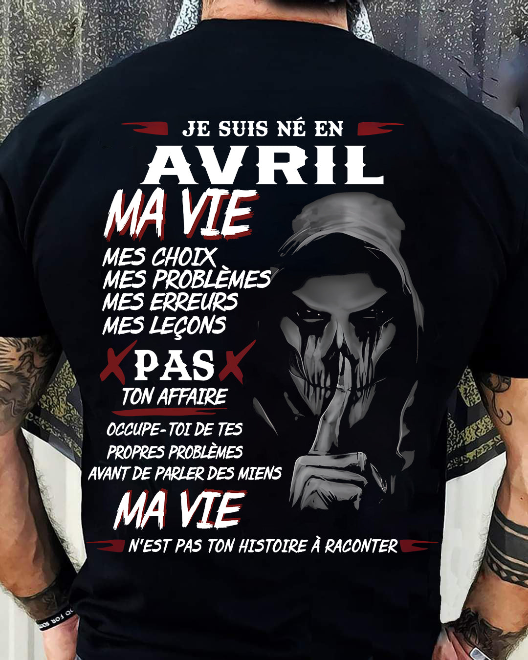 MA VIE – T-shirt pour homme – DOAN04 (SKU12-269-04)