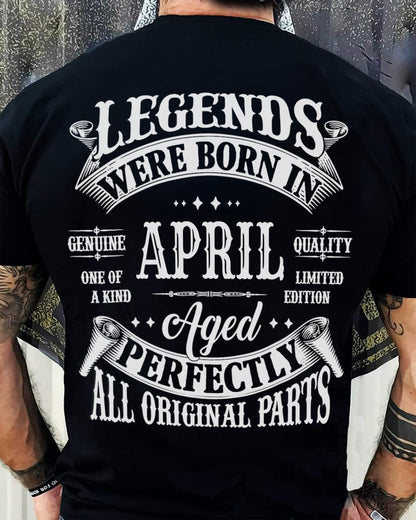 LEGENDS WERE BORN IN APRIL - T-SHIRT FOR MAN - DOAN04 (SKU08-37-04)