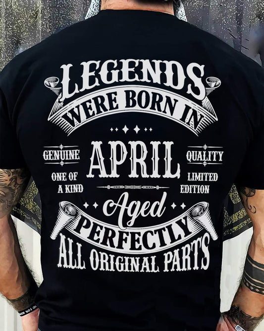 LEGENDS WERE BORN IN APRIL - T-SHIRT FOR MAN - DOAN04 (SKU08-37-04)