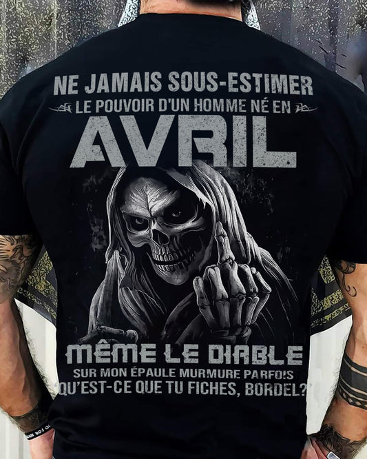 LE POUVOIR D’UN HOMME NÉ EN – T-SHIRT POUR HOMME – DOAN04 (SKU08-61-04)