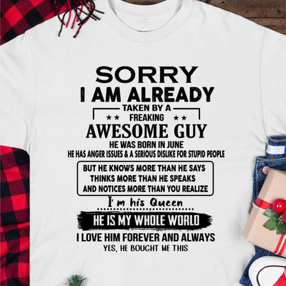 June - Awesome Guy - Perfect gift for your girlfriend or wife From Husband - TIEN06 (SKUT08-11-06)