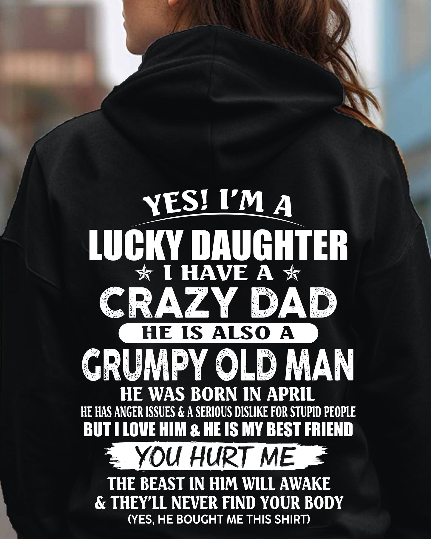 April - Awesome Grumpy Old Dad - Special gift for your daughter From Dad - TIEN04 (SKU10-50-04)