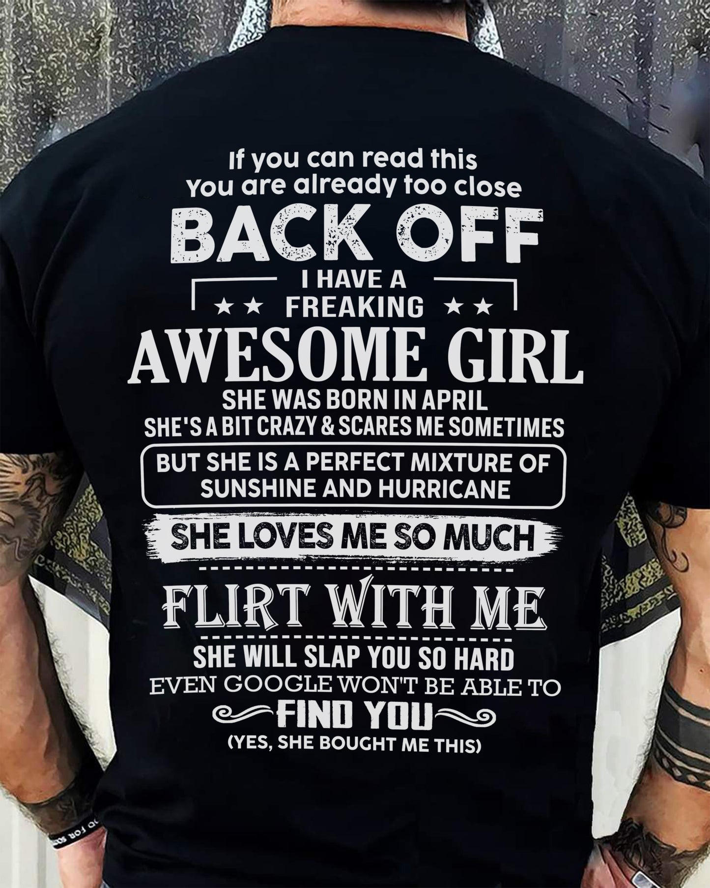 April – Awesome Girlfriend Born In April – Special gift for your Boyfriend – From Wife DOAN04 (SKU06-17-04)