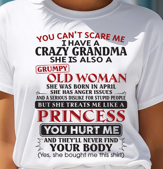 April - You Can't Scare Me - Gift For Grandson And Granddaughter From Grandma - DOAN04 (SKU10-76-04)