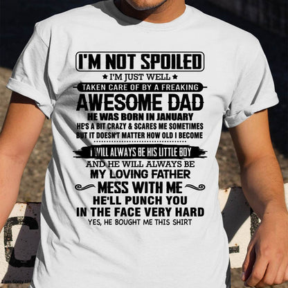 Meaningful T - Shirt From Dad to Son – "I Will Always A Little Boy Of Dad" – TIEN01 (SKU26T-01236-01)