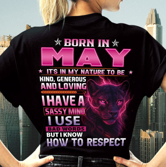 Born In May – T-Shirt For Woman – DOAN05 (SKU09-24-05)