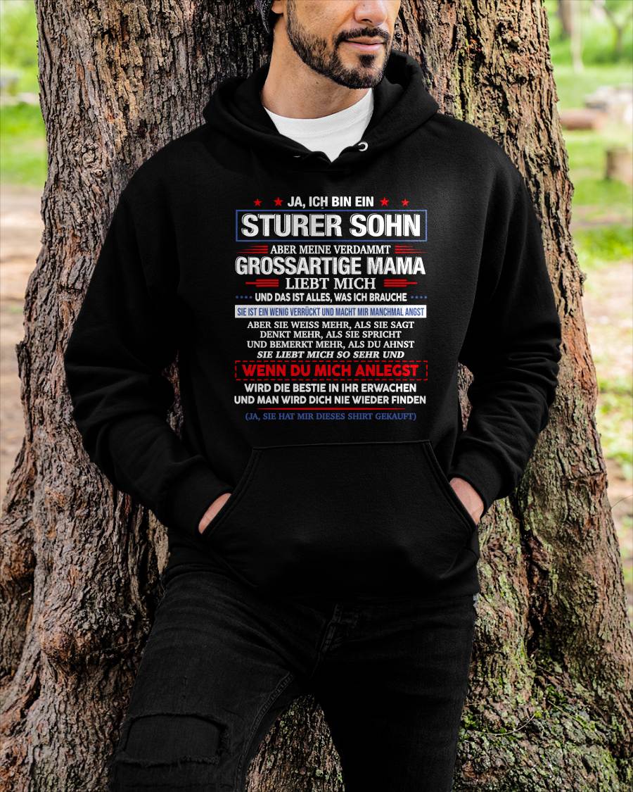 ICH HABE EINE UNGLA"UBLICHE MAMA UND SIE IST EIN BISSCHEN VERRÜCKT" – T-SHIRT VON MAMA FÜR SOHN – TIEN00 (SKU2606-62-00)