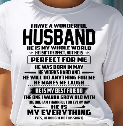 May – I Have A Wonderful Husband – Gift For Wife From Husband – DOAN05 (SKU12-314-05)